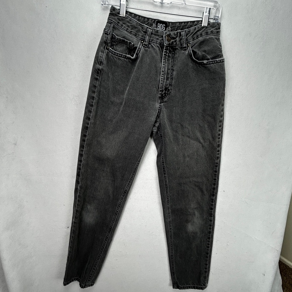 762 Distressed 
BDG Urban Outfitters Mom Jeans Gray Stone Wash Denim Size W27